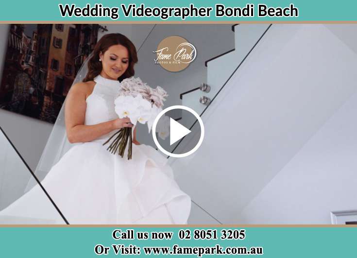 Bride walking down the staircase Bondi Beach NSW 2026