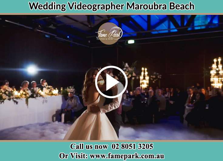 Bride and Groom at the dance floor Maroubra Beach NSW 2035