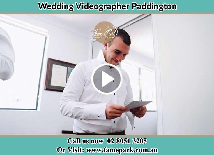 The Groom reading a note Paddington NSW 2021