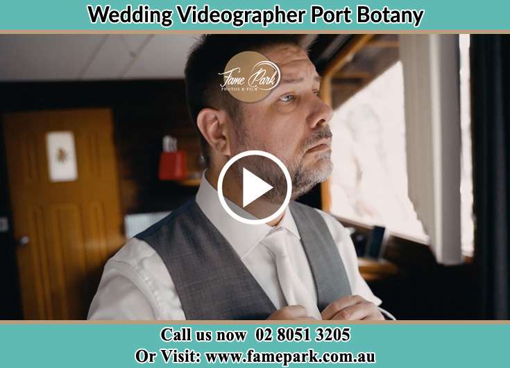 The Groom getting ready for his wedding Port Botany NSW 2036