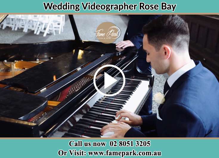 The Groom playing the piano Rose Bay NSW 2029